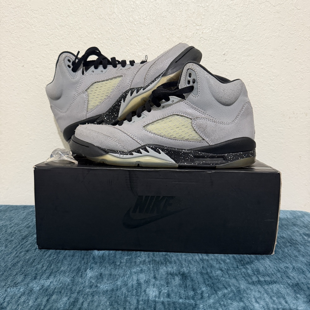 Jordan Shoes Youth 8Y Gray Air Jordan 5 Mid Top Basketball Sneakers No Og Box